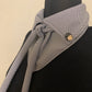 Foulard col # 10 Jacquard  mini pieds de poule