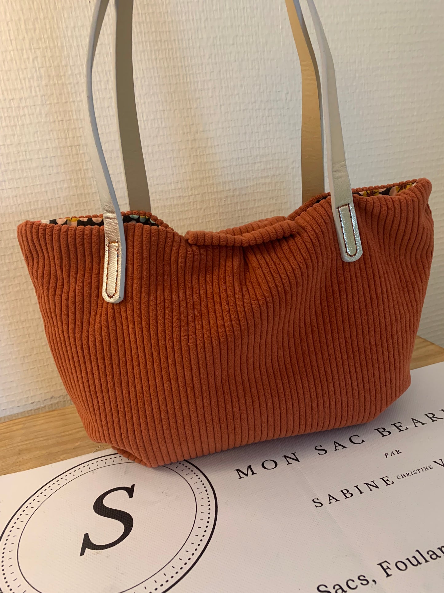 Twin#2 sac cabas velours MODELE UNIQUE