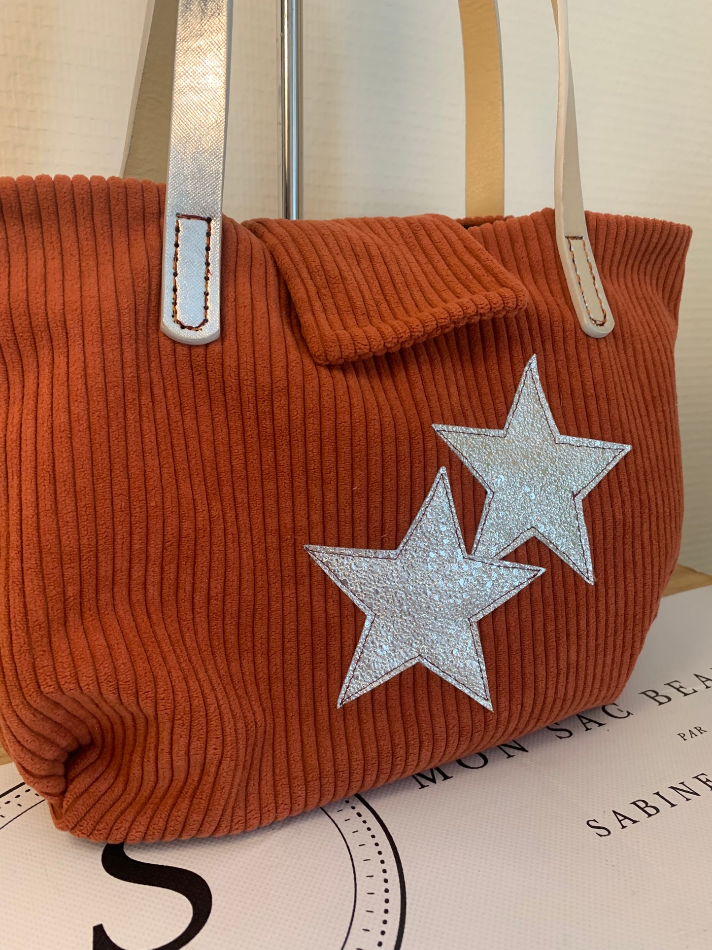 Twin#2 sac cabas velours MODELE UNIQUE