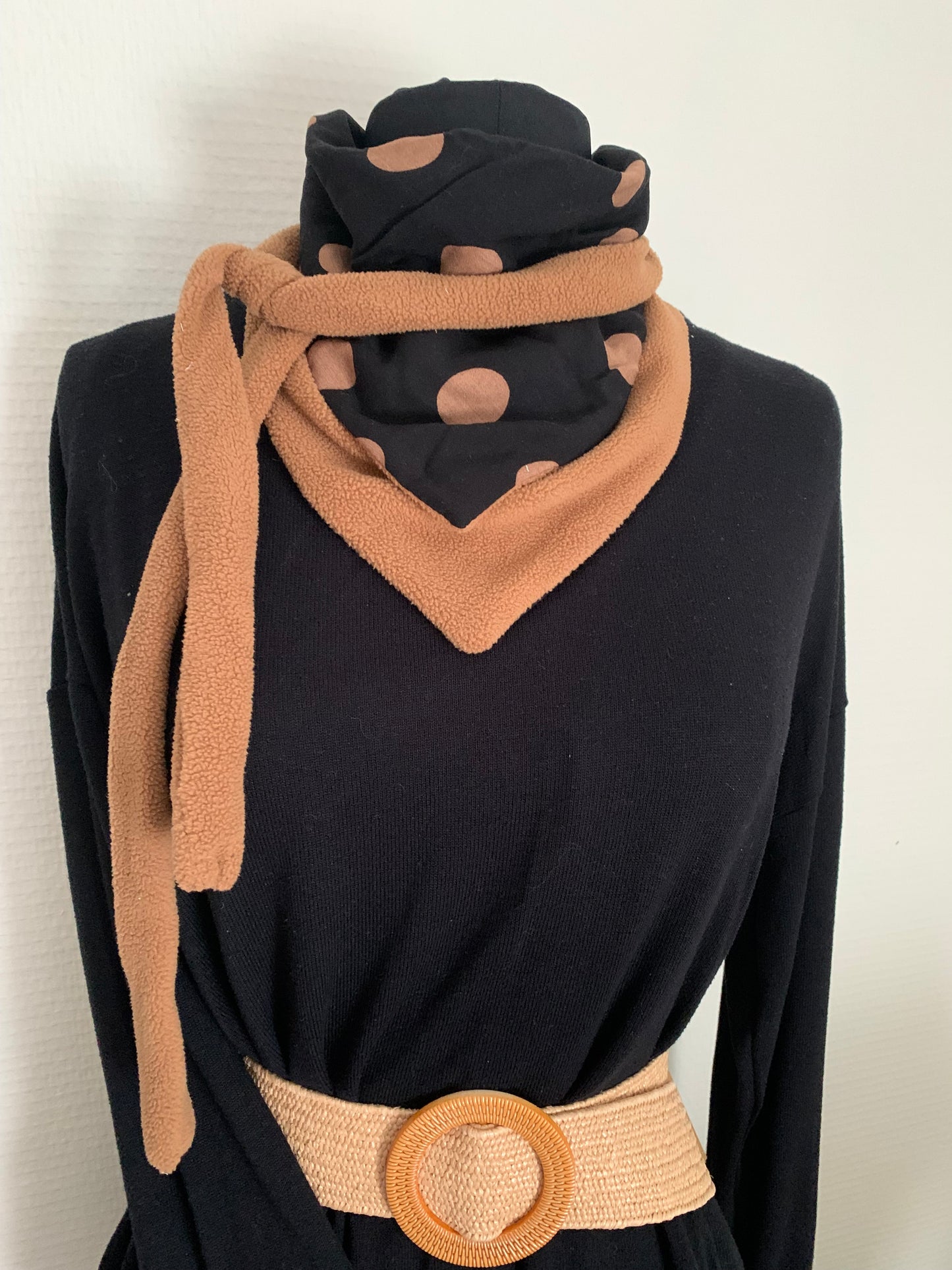 Mimi 20 Foulard façon bandana RÉVERSIBLE polaire