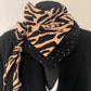 Mimi 17 Foulard forme bandana réversible double gaze pailleté