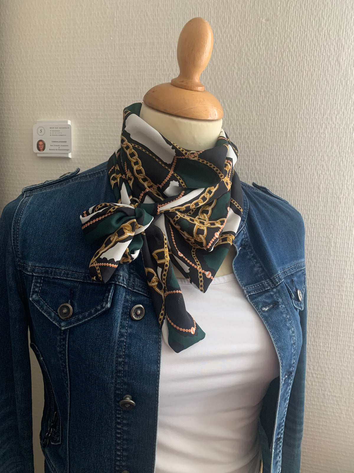 Mimi 30 Hermous Satin de coton vert Modéle UNIQUE