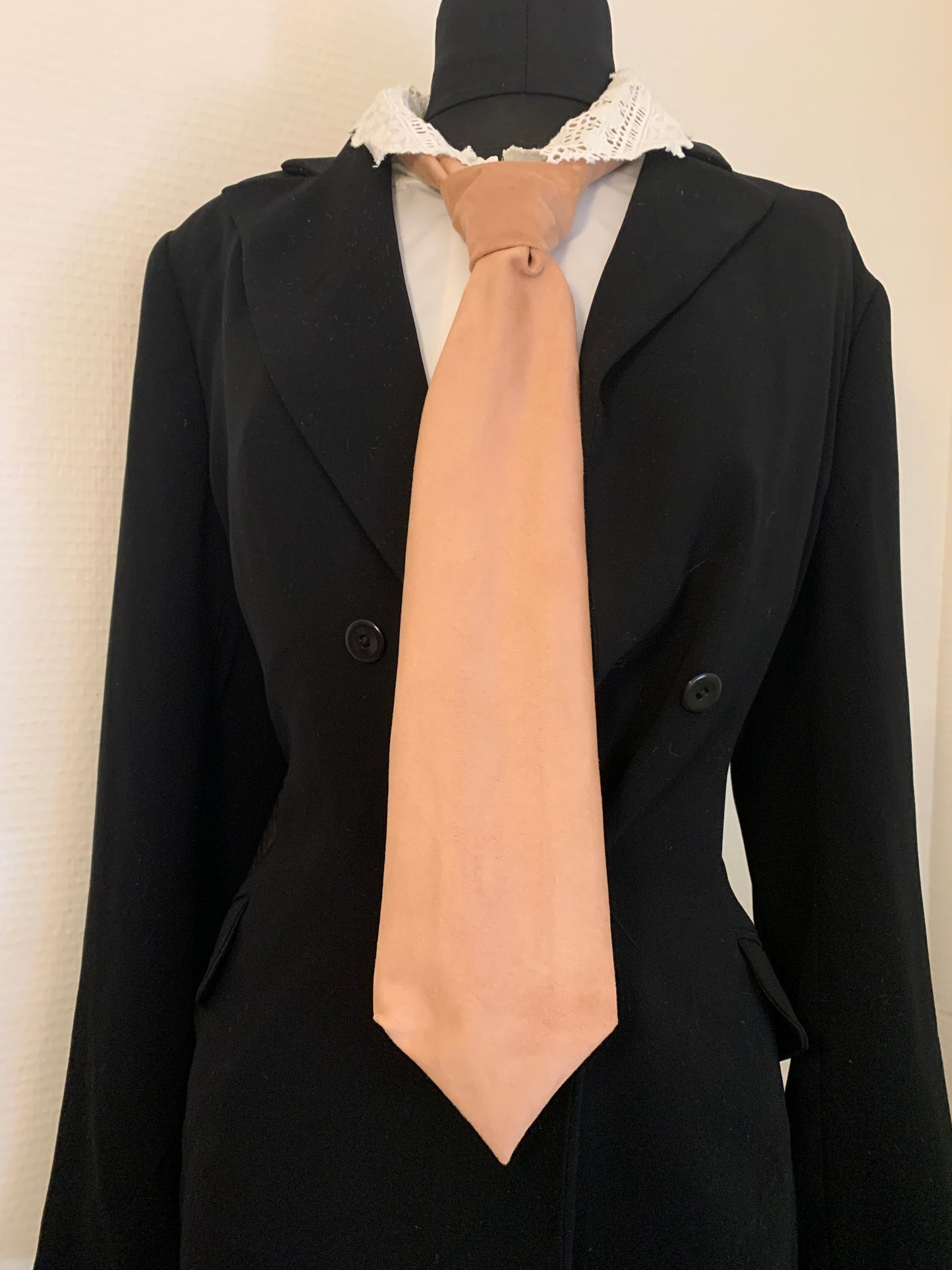 Cravate & 12 Daim artificiel vieux rose