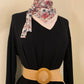 Mimi 24 Foulard façon bandana viscose et double gaze pointes dotées