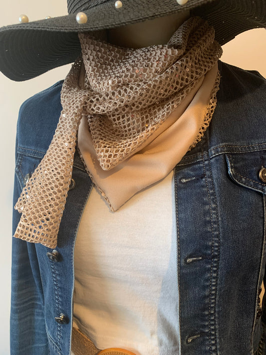 Mimi foulard bandana Résille & sequins