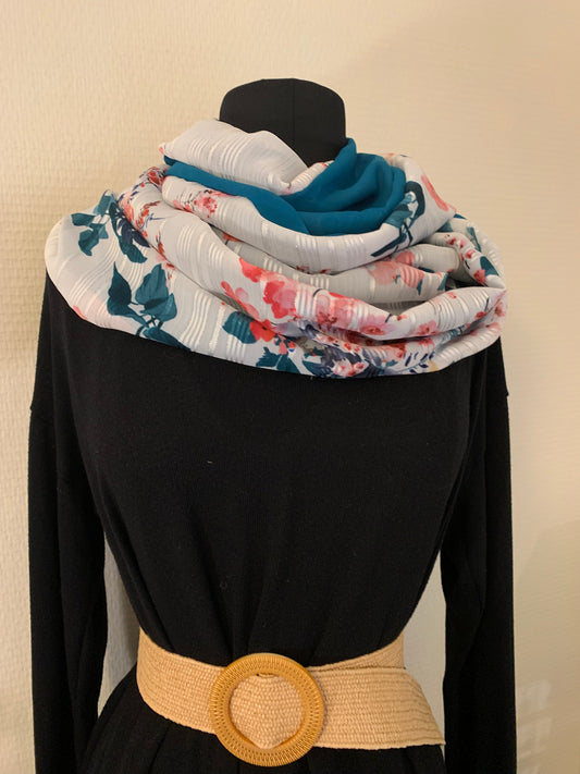 Grand 15  Double snood voile MODÈLE UNIQIE
