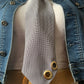 Cravate & 17 pied de poule bleu custom œillet