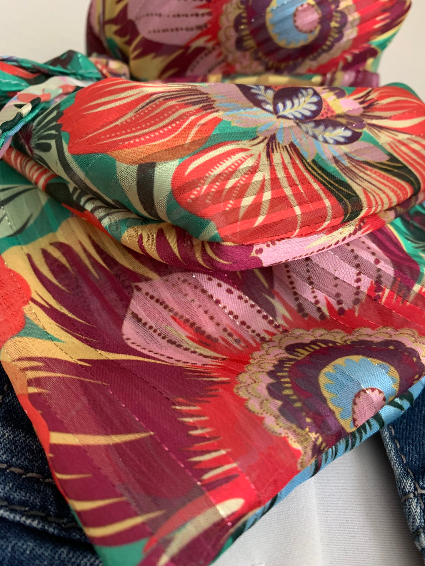 Mimi 23 bis  Foulard façon bandana en voile MODÈLE UNIQUE