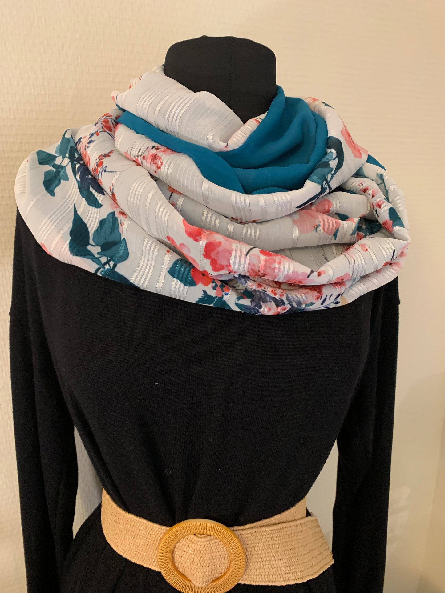 Grand 15  Double snood voile MODÈLE UNIQIE