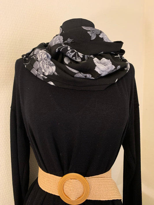 Grand gris  Double snood en viscose