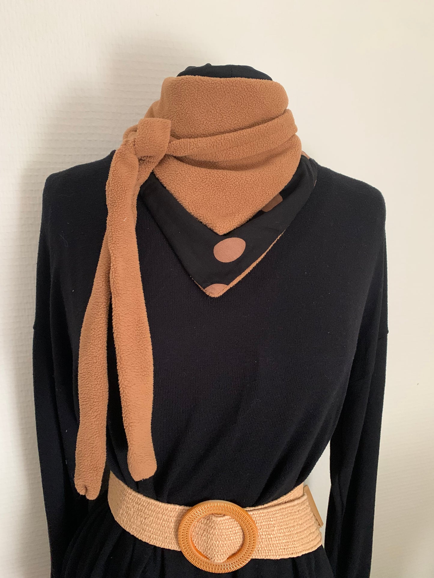 Mimi 20 Foulard façon bandana RÉVERSIBLE polaire
