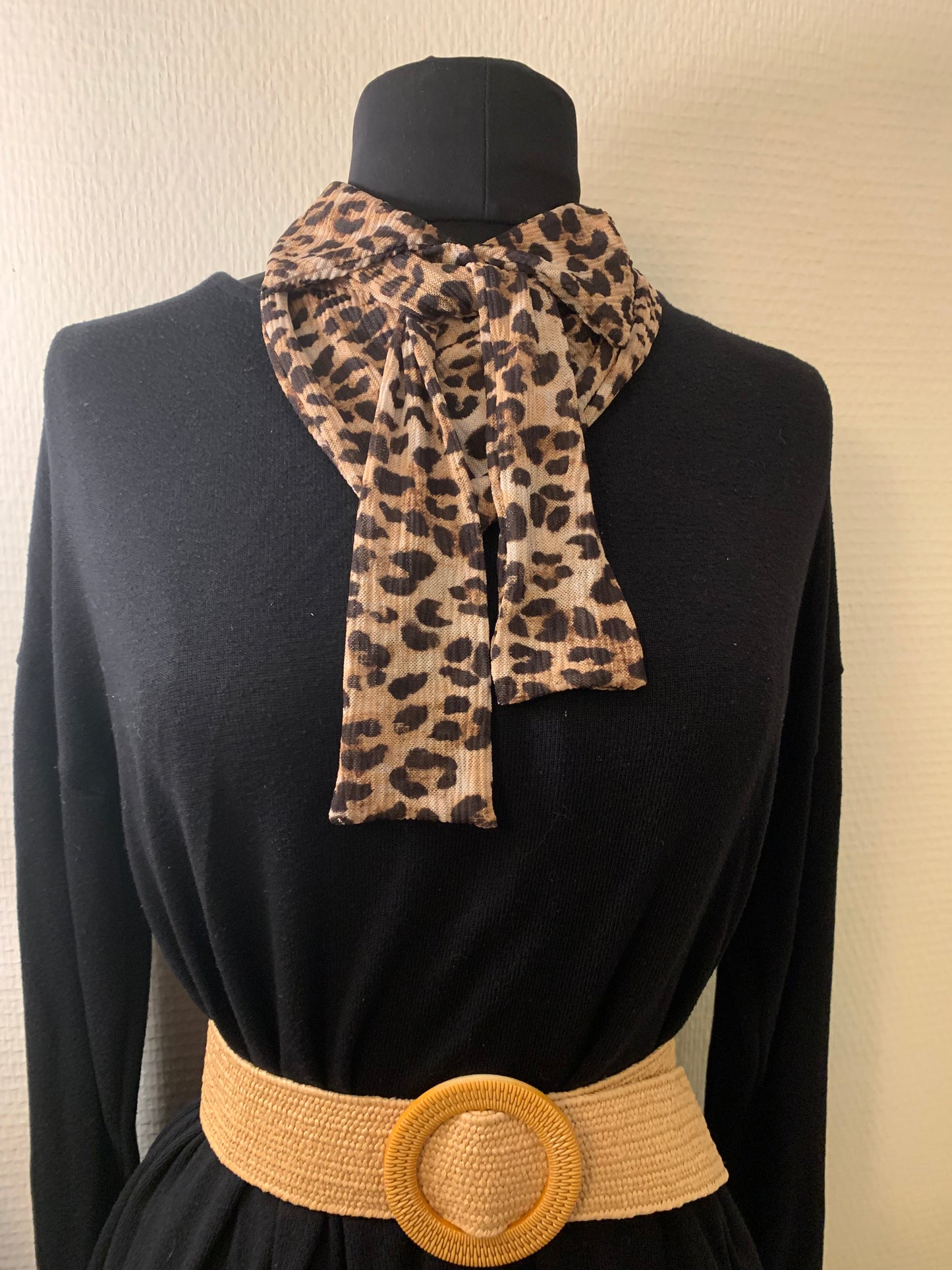 Foulard col #6 Maille léopard