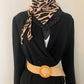 Mimi 17 Foulard forme bandana réversible double gaze pailleté