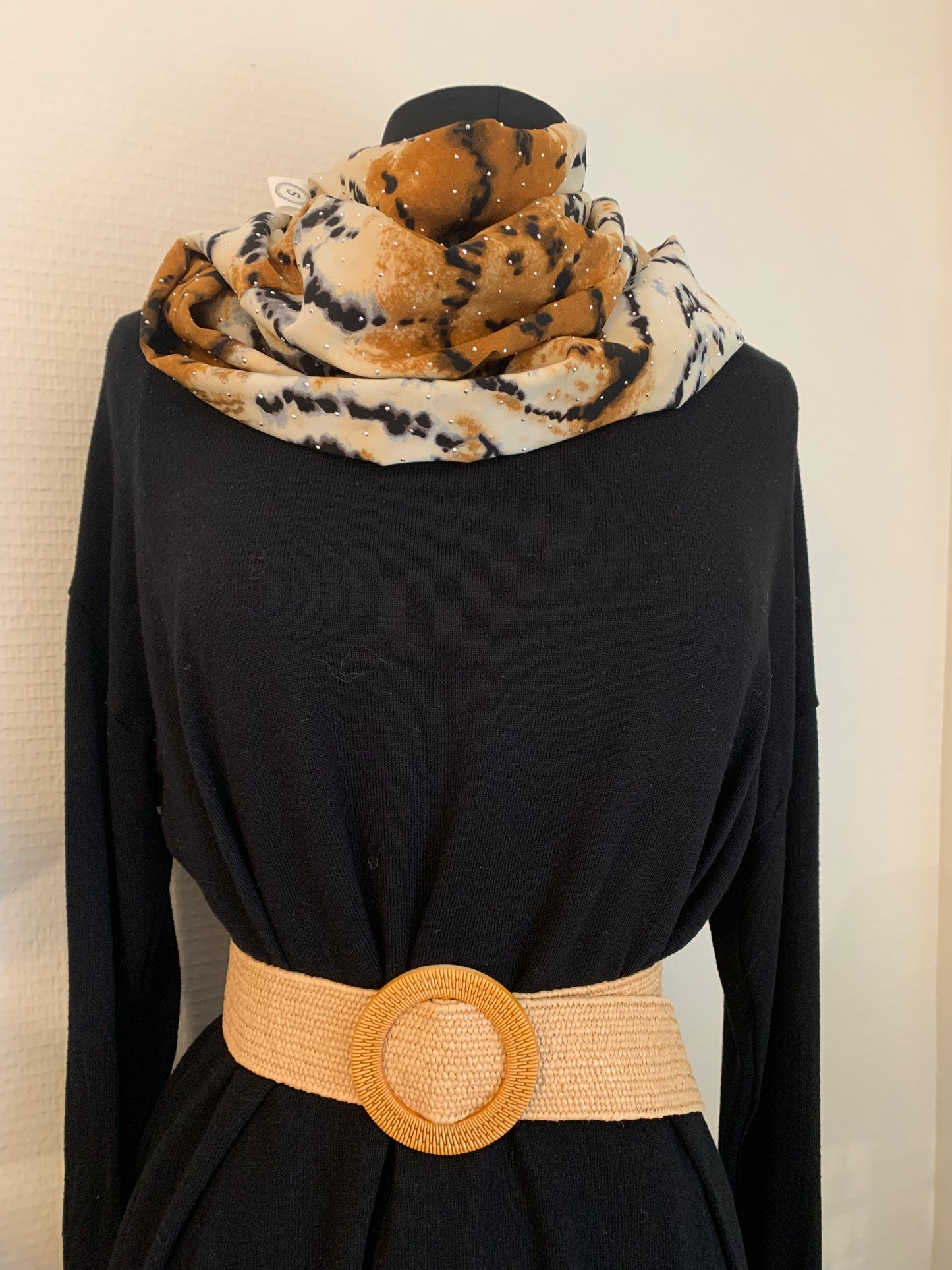 Savane Double snood satin de coton pailleté