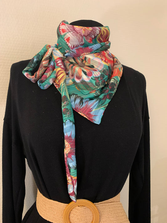 Mimi 23 bis  Foulard façon bandana en voile MODÈLE UNIQUE