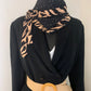 Mimi 17 Foulard forme bandana réversible double gaze pailleté