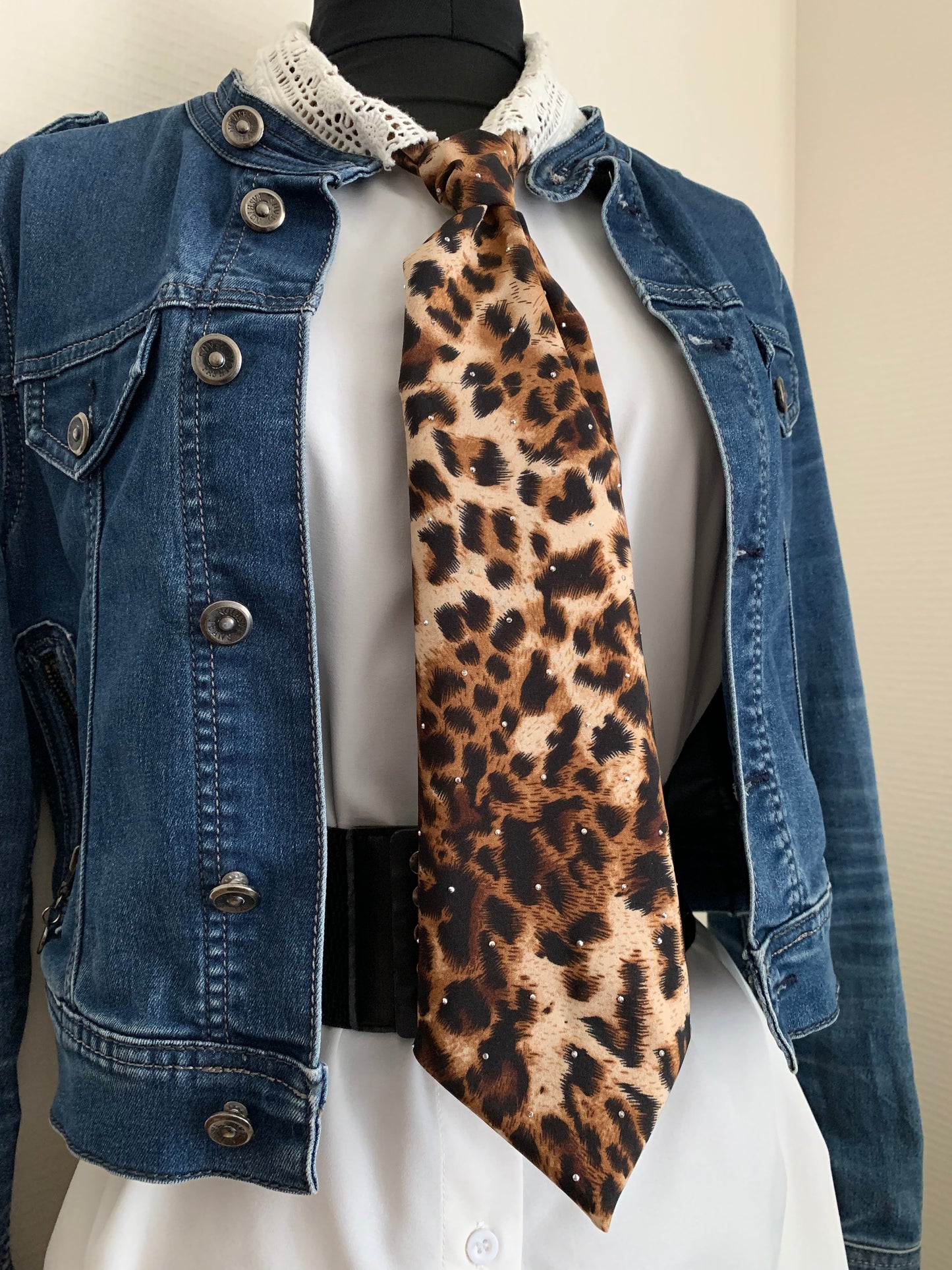 Cravate & 14 Viscose pointes pailettes