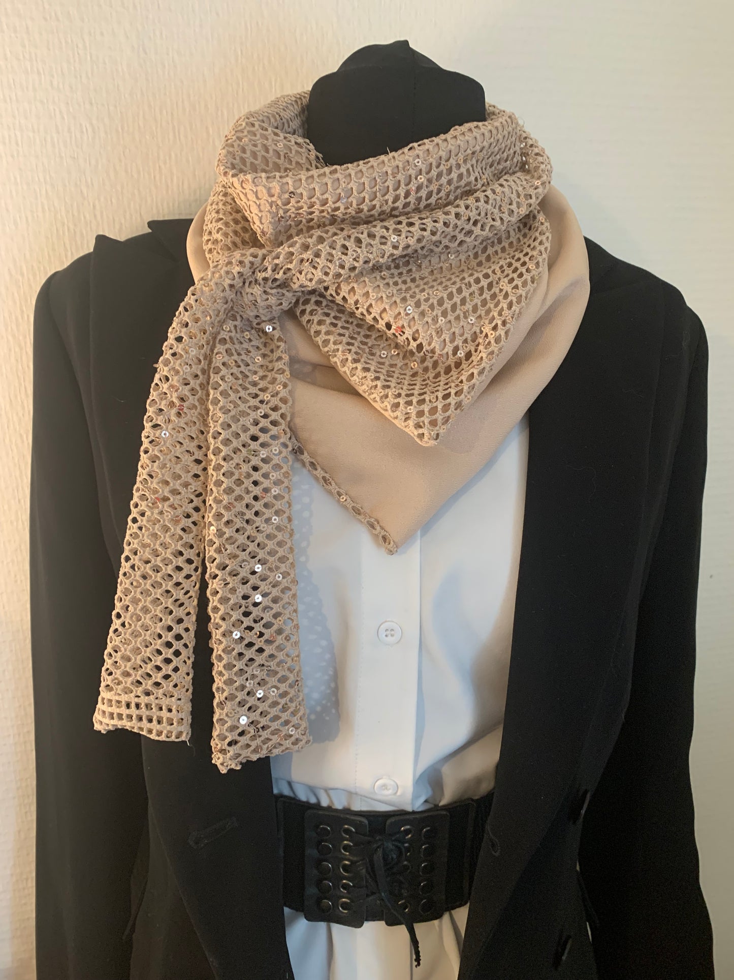 Mimi foulard bandana Résille & sequins