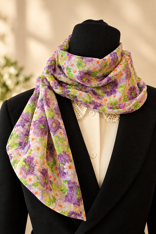 L’élégante #7 Voile fleurs violettes