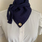 Triangle &4 foulard triangle gaze brillant,  à lanières custom oeillet doré