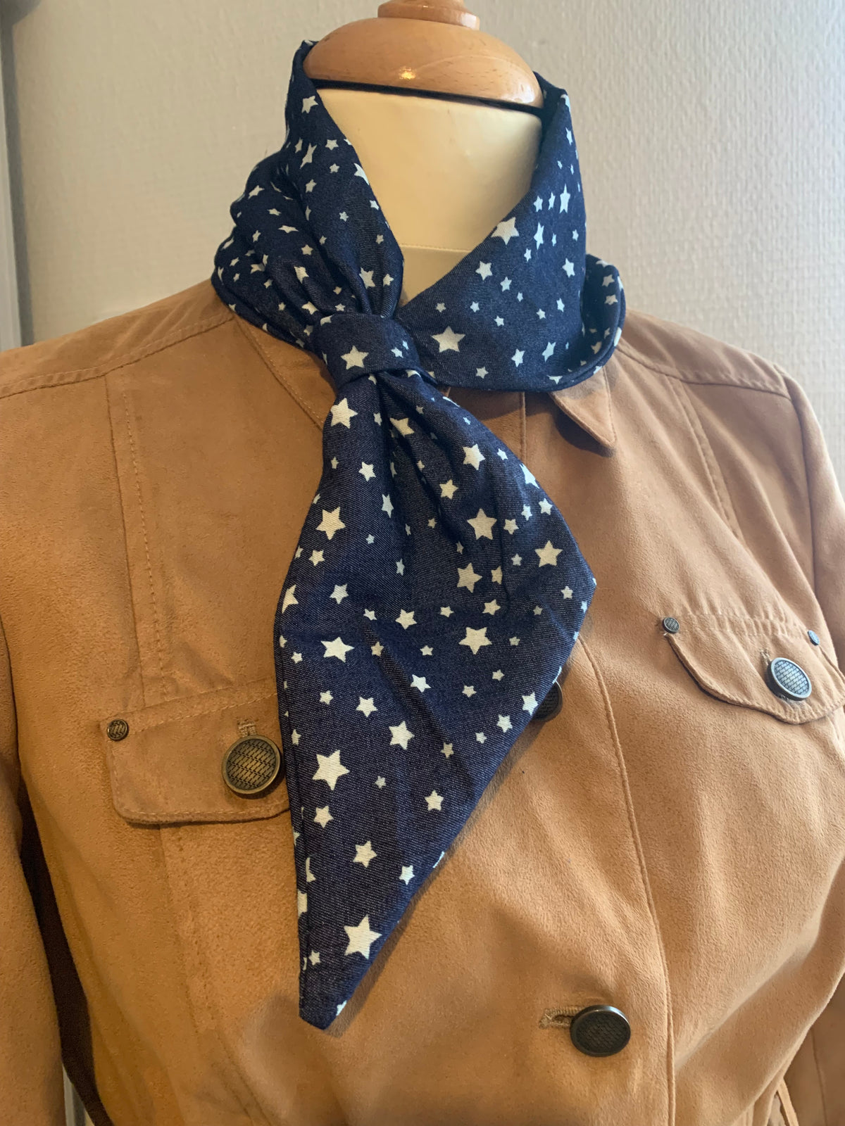 L’élégante #1 Coton bleu à étoiles