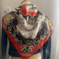 Carré Hermous Satin de coton rouge Modèle UNIQUE