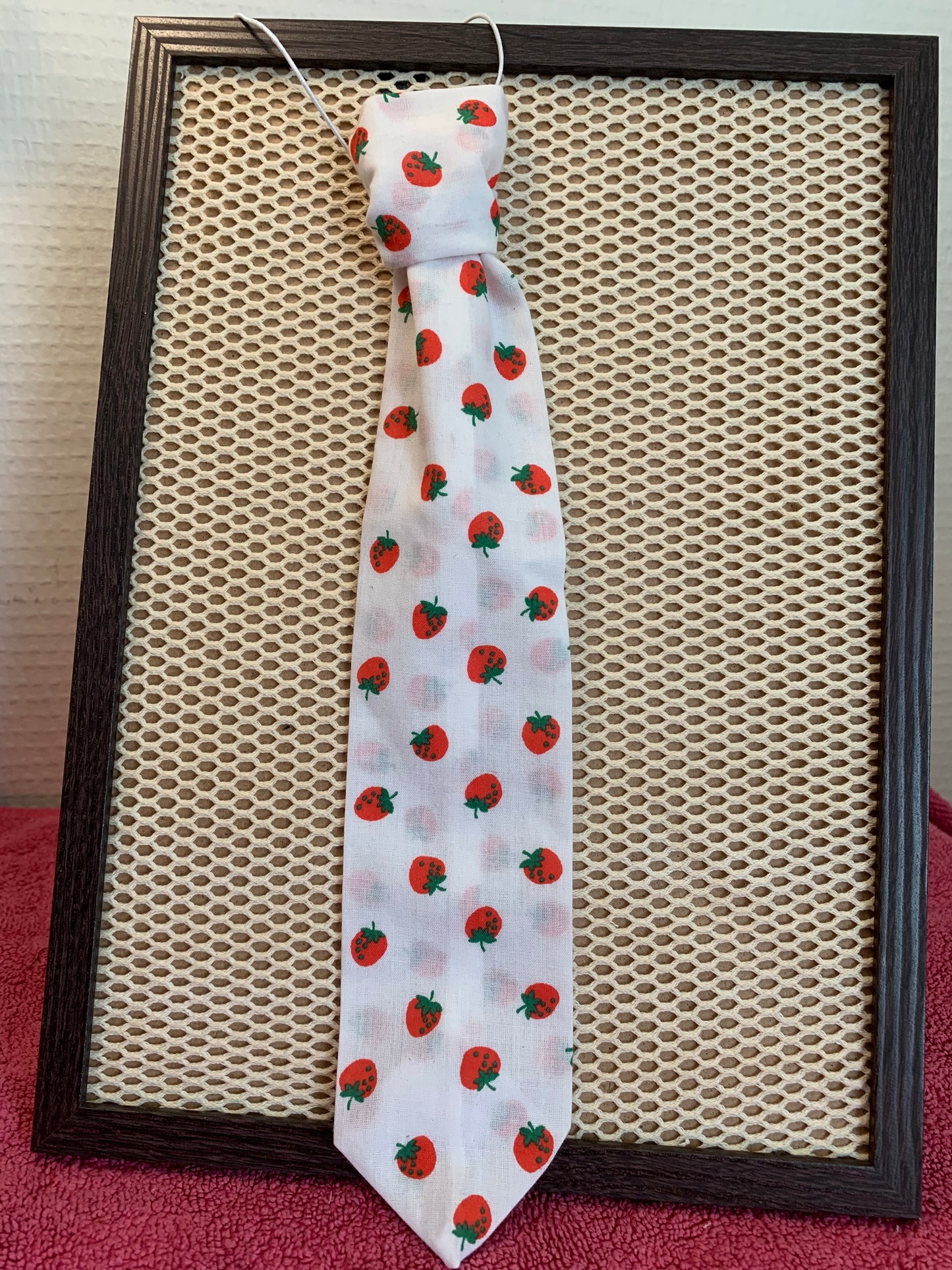 Cravate Lolita &3 Coton fraise