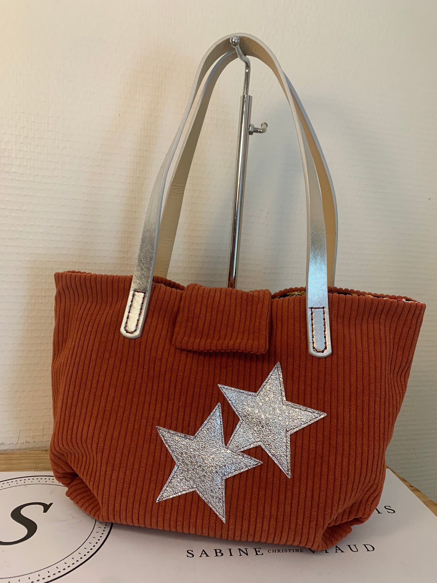 Twin#2 sac cabas velours MODELE UNIQUE