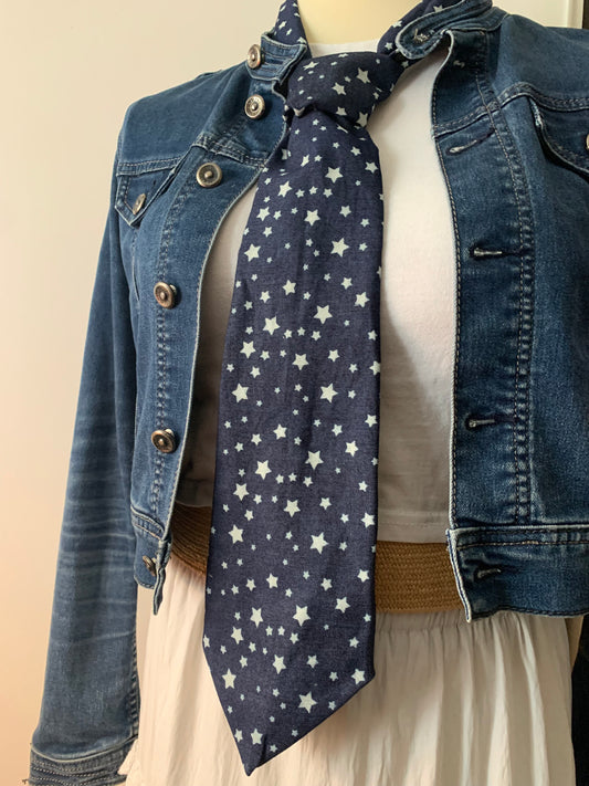 Cravate &31 Coton effet jeans