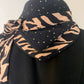 Mimi 17 Foulard forme bandana réversible double gaze pailleté