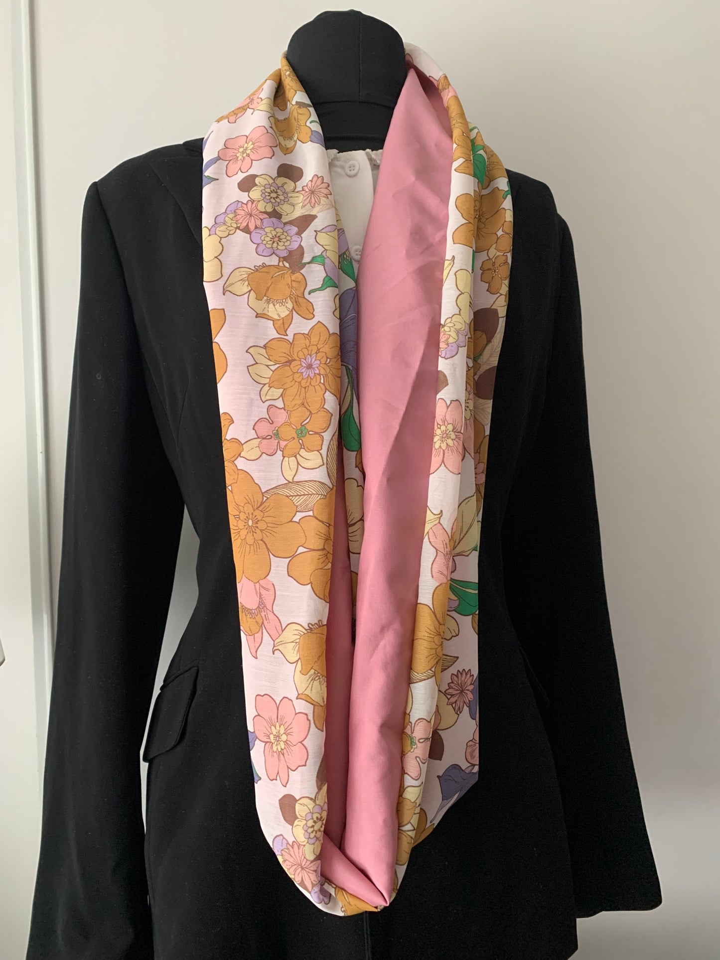 Rosy Double snood voile et viscose