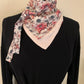 Mimi 24 Foulard façon bandana viscose et double gaze pointes dotées
