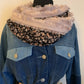 Plume gris Double tour de cou