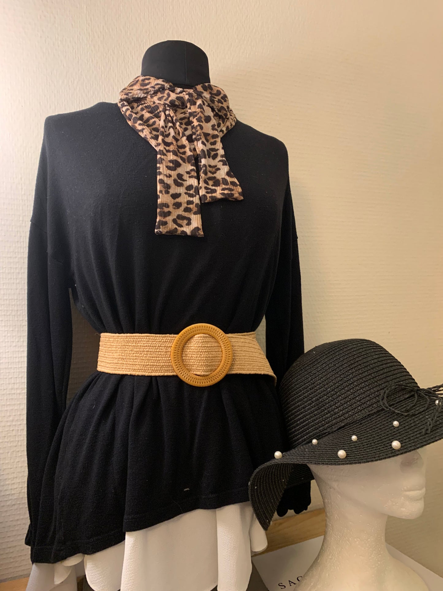 Foulard col #6 Maille léopard