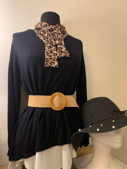 Foulard col #6 Maille léopard