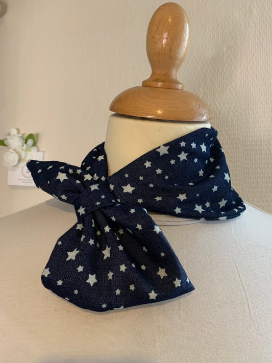 L’élégante #1 Coton bleu à étoiles
