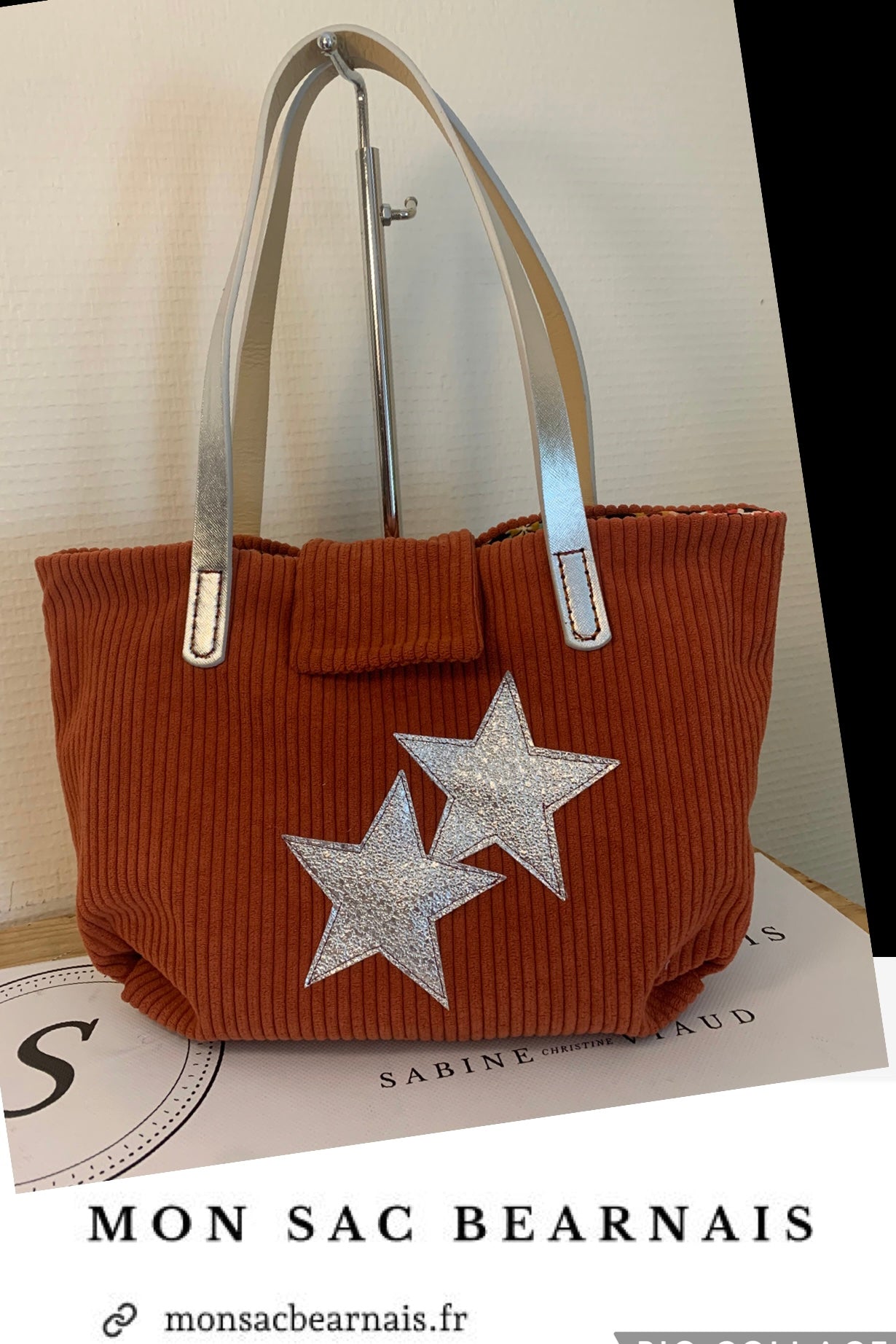 Twin#2 sac cabas velours MODELE UNIQUE