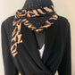 Mimi 17 Foulard forme bandana réversible double gaze pailleté
