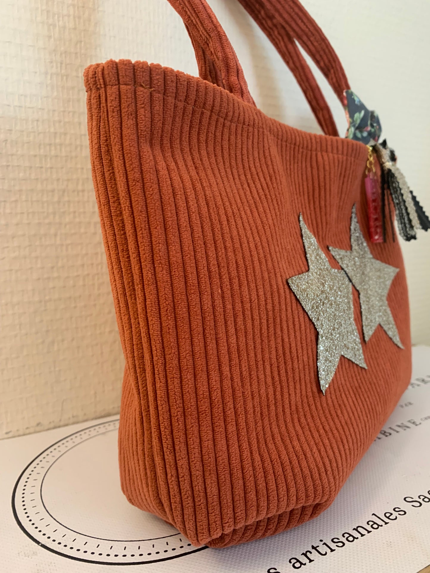 Twin #1 sac cabas velours  MODELE UNIQUE