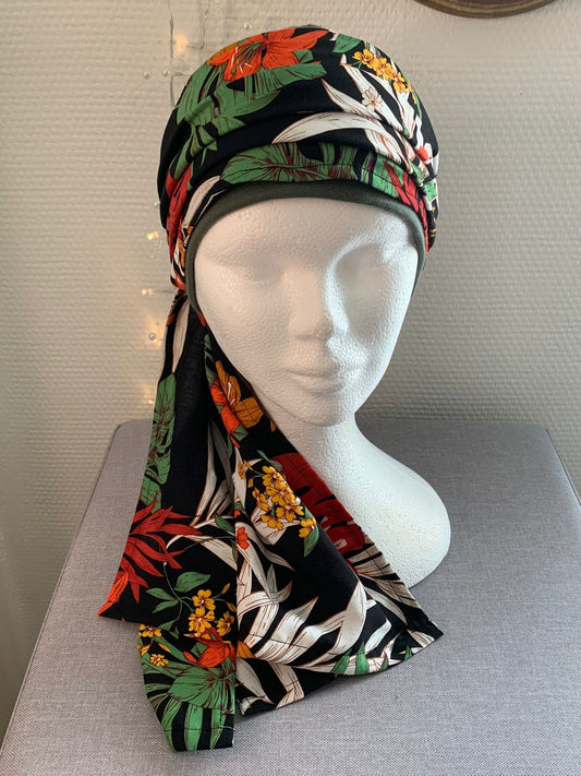 Sublimant 38.V  Ensemble bonnet de chimiothérapie/ Alopécie  et son foulard