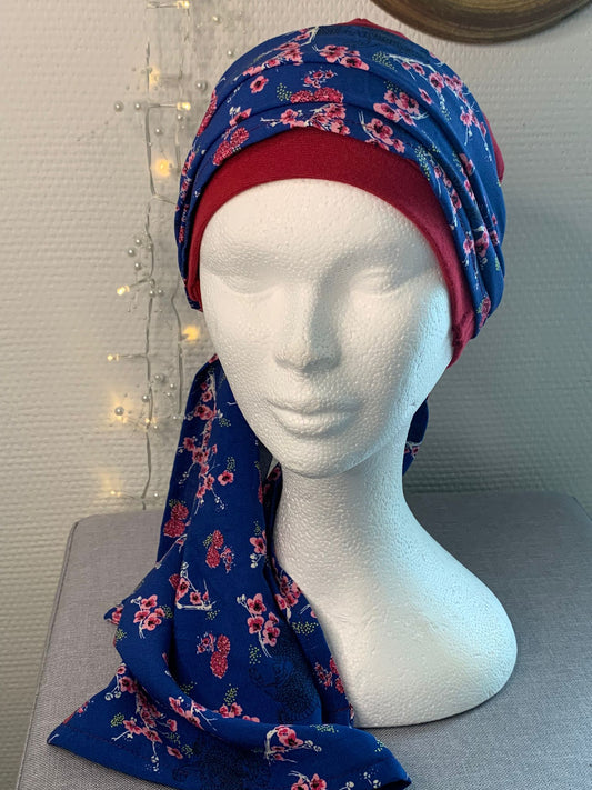 Sublimant 37.G Ensemble bonnet de chimiothérapie/ Alopécie et son foulard