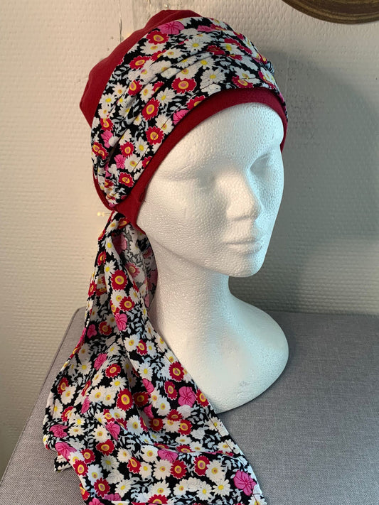Sublimant 42.G Ensemble bonnet de chimiothérapie / Alopécie et son foulard