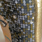 Rihanna Sac en  carré de jacquart et simili cuir croco doré MODELE UNIQUE