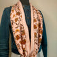Radieuse Foulard  double tour de cou en viscose fleuri et uni