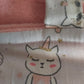 Chatons Couverture en polaire rose et coton imprimé chatons 80 x 50