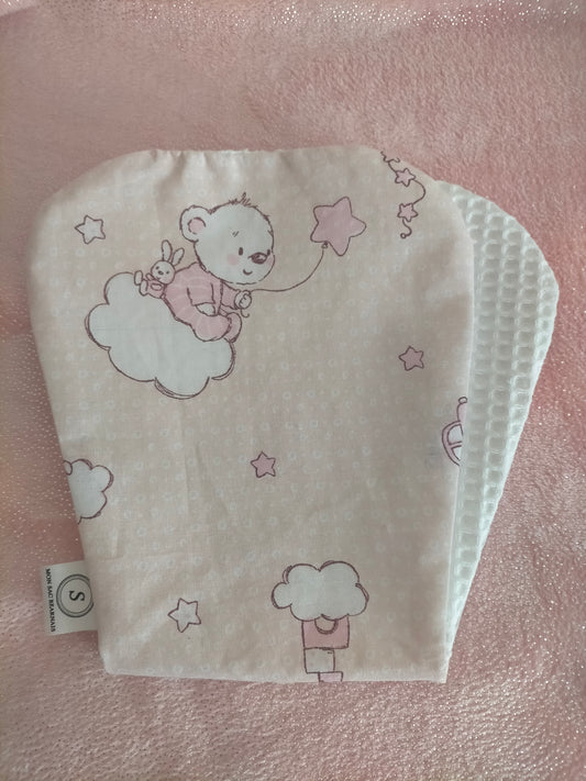 Bavoir d'épaule Bébé dort coton et nid d'abeille