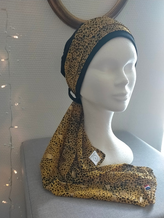 Sublimant n°18 Bonnet anti glisse ( de chimiothérapie) et son foulard MODELE UNIQUE