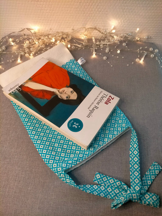 Turquoise Pochette pour livre de poche