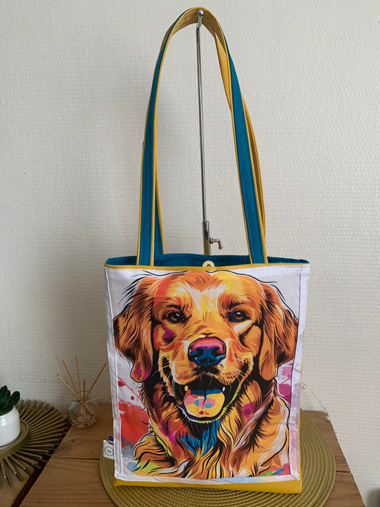 Connor le chien Sac en simili cuir jaune poussin