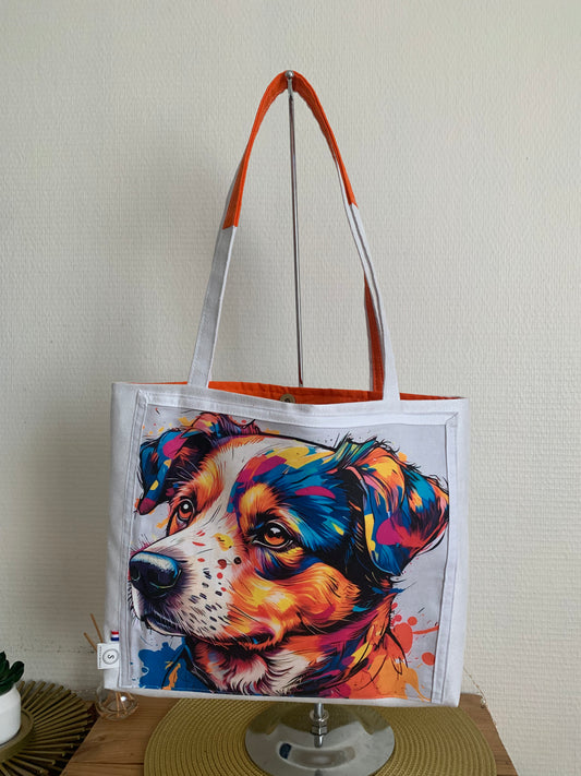 Clifford le chien sac en suédine blanche
